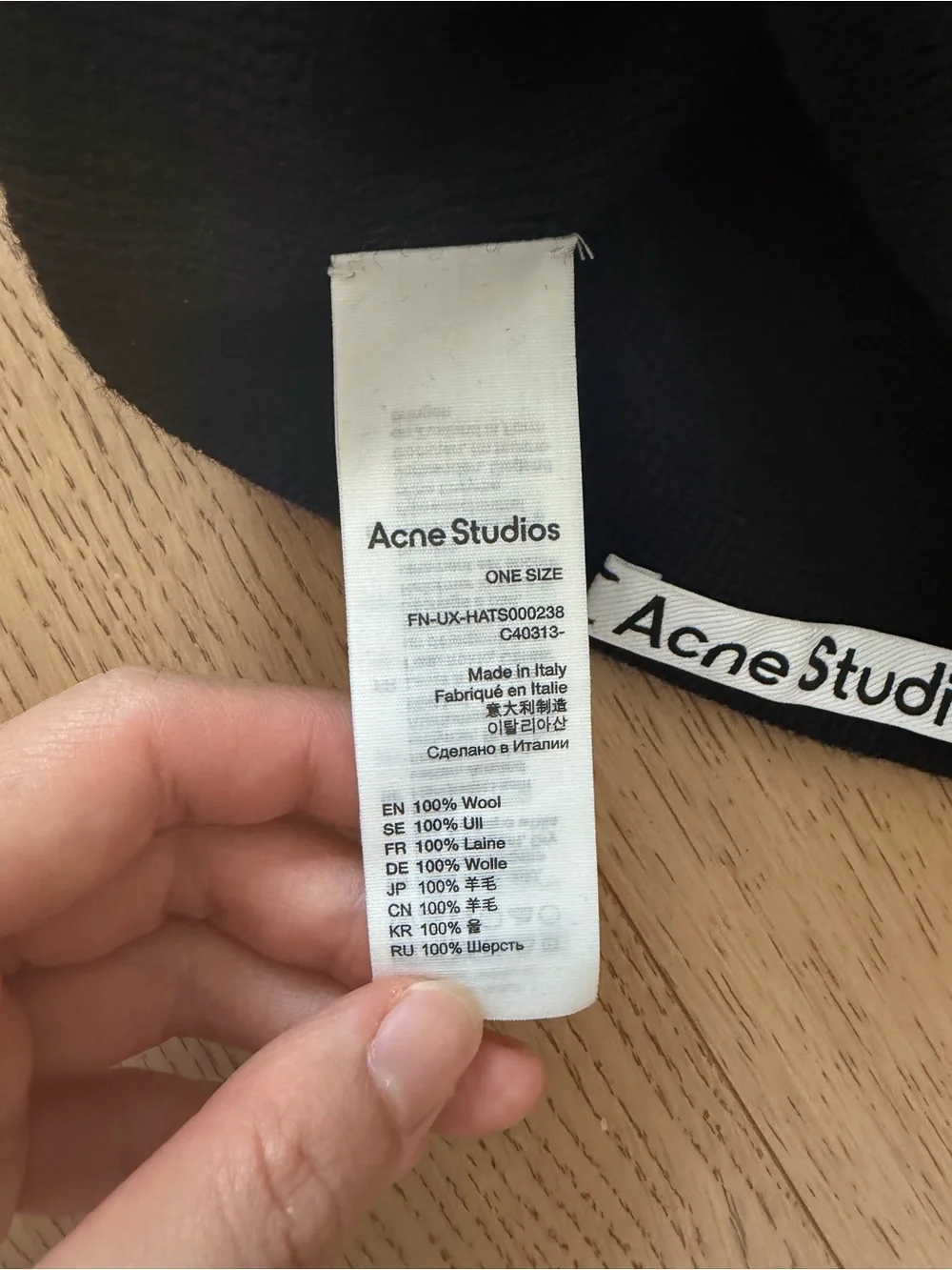 Acne Studios Black Beanie - Classic Logo